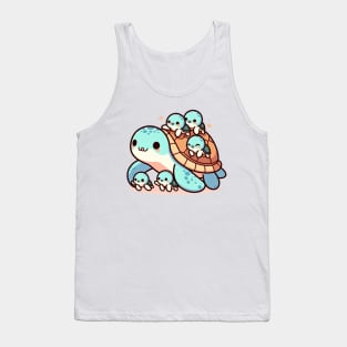 Turtle Mom and Babies (2) Tank Top